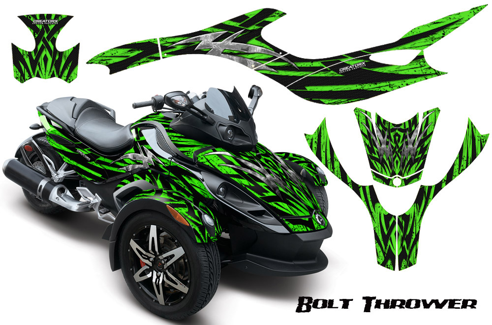 CAN-AM SPYDER Graphics Kit Bolt Thrower Green